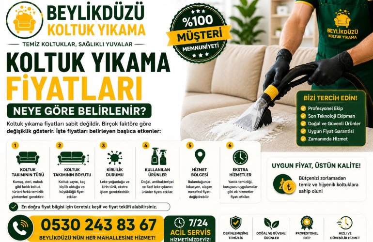 Koltuk Yıkama Fiyatları Neye Göre Belirlenir?