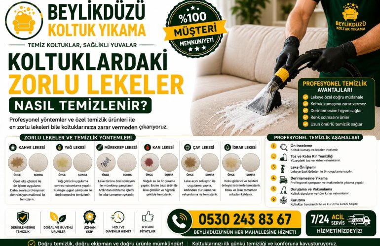 Koltuklardaki Zorlu Lekeler Nasıl Temizlenir?
